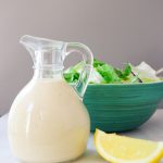 Homemade Greek Yogurt Caesar Dressing - this dressing is a cinch to make, low in fat, and super flavorful! | tastythin.com