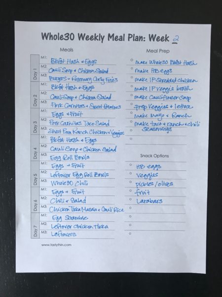 Clean Eating Meal Prep Guide & Whole30 Meal Plan (Week 2) • Tastythin