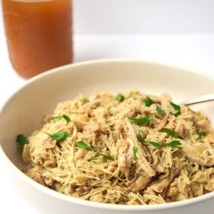 Apple Cider Pulled Chicken in the Instant Pot or Slow Cooker