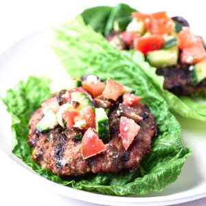 greek turkey burgers with spinach and feta