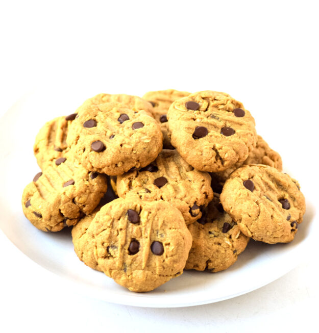 4 Ingredient Peanut Butter Oatmeal Cookies (Gluten Free) • Tastythin