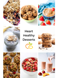 collage photo of heart healthy dessert recipes