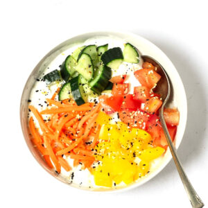 savory cottage cheese bowl